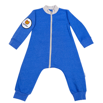 Комбинезон из футера "Синий Меланж" ТКМ-БК-СИНМ (размер 98) - Комбинезоны от 0 до 3 лет - интернет гипермаркет детской одежды Смартордер
